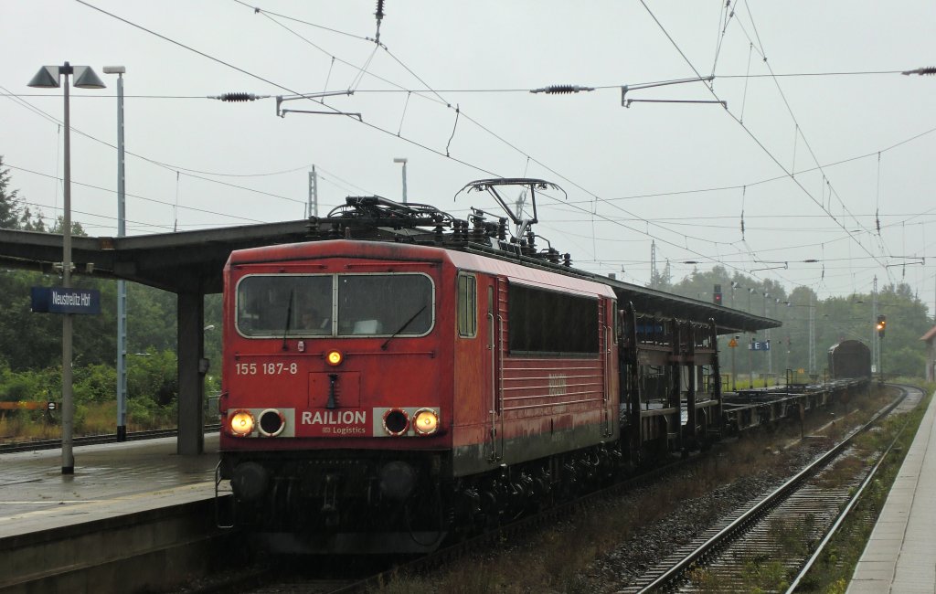 Die 155 187 am 22.7.2011 in Neustrelitz