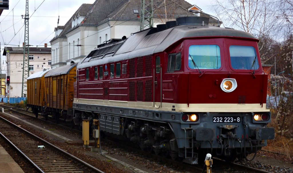 Die 232 223 am 5.12.11 in Neubrandenburg
