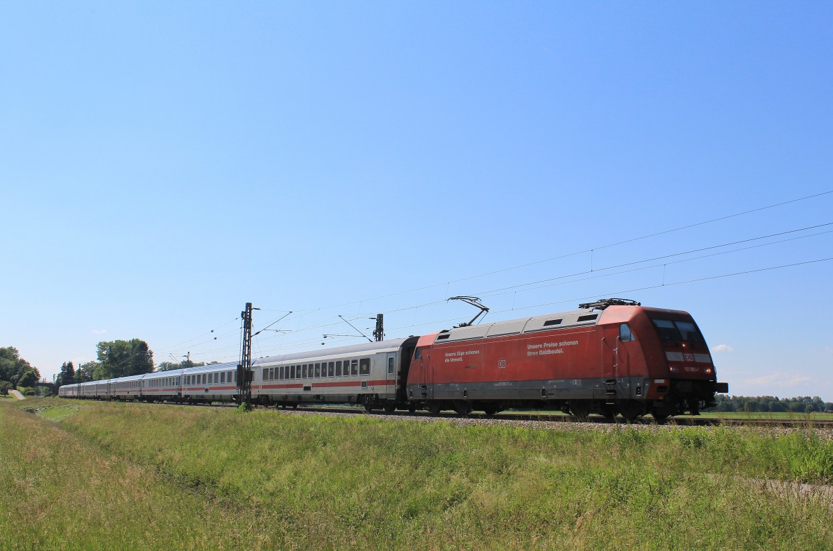 101 005-7 am 16. Juni 2013 bei �bersee am Chiemsee.