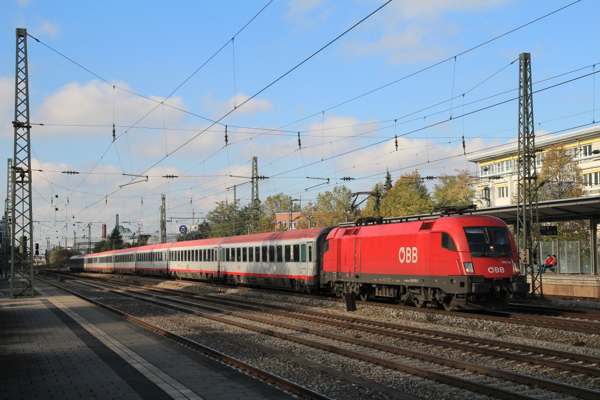 1016 019-2 am 26. Oktober 2014 am Heimeranplatz stadtausw�rts fahrend.