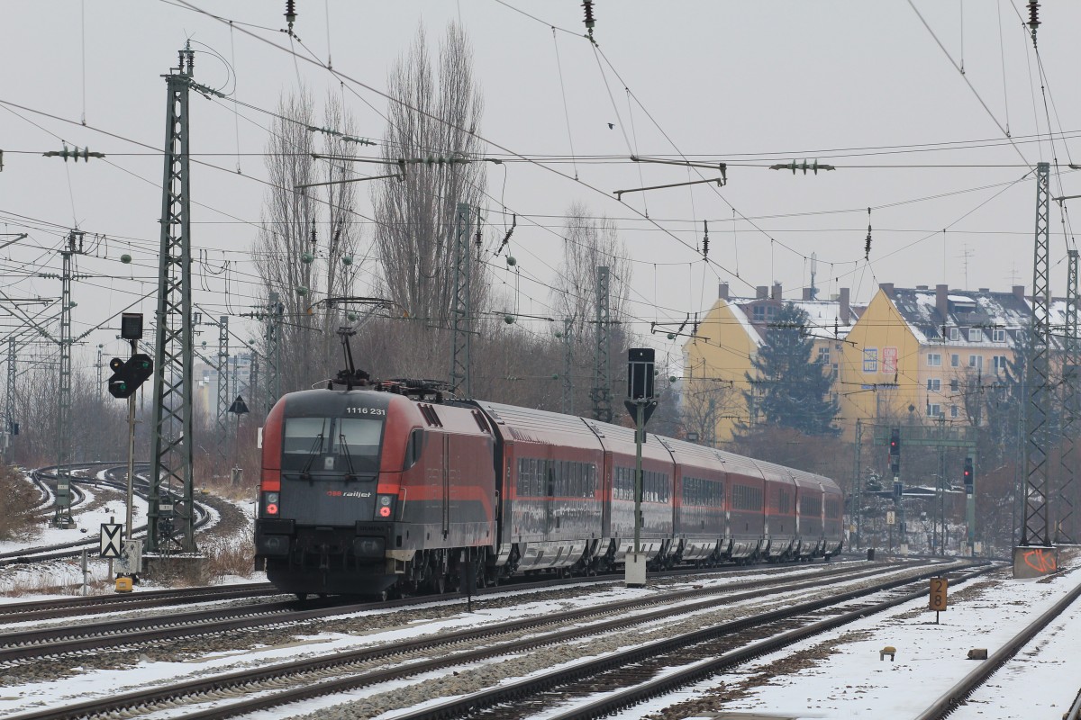 1116 231-0 am 27. M�rz 2013 in M�nchen-Heimeranplatz.