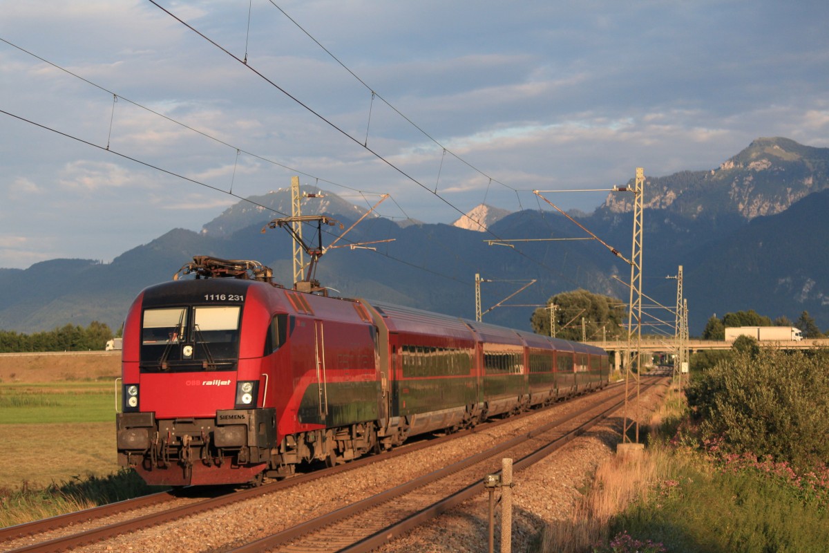 1116 231-0 am 9. August 2012 bei Bernau am Chiemsee.