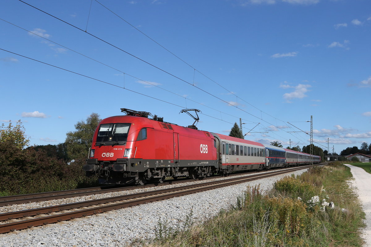 1116 273 mit dem  EC 212  am 4. Oktober 2020 bei �bersee am Chiemsee.