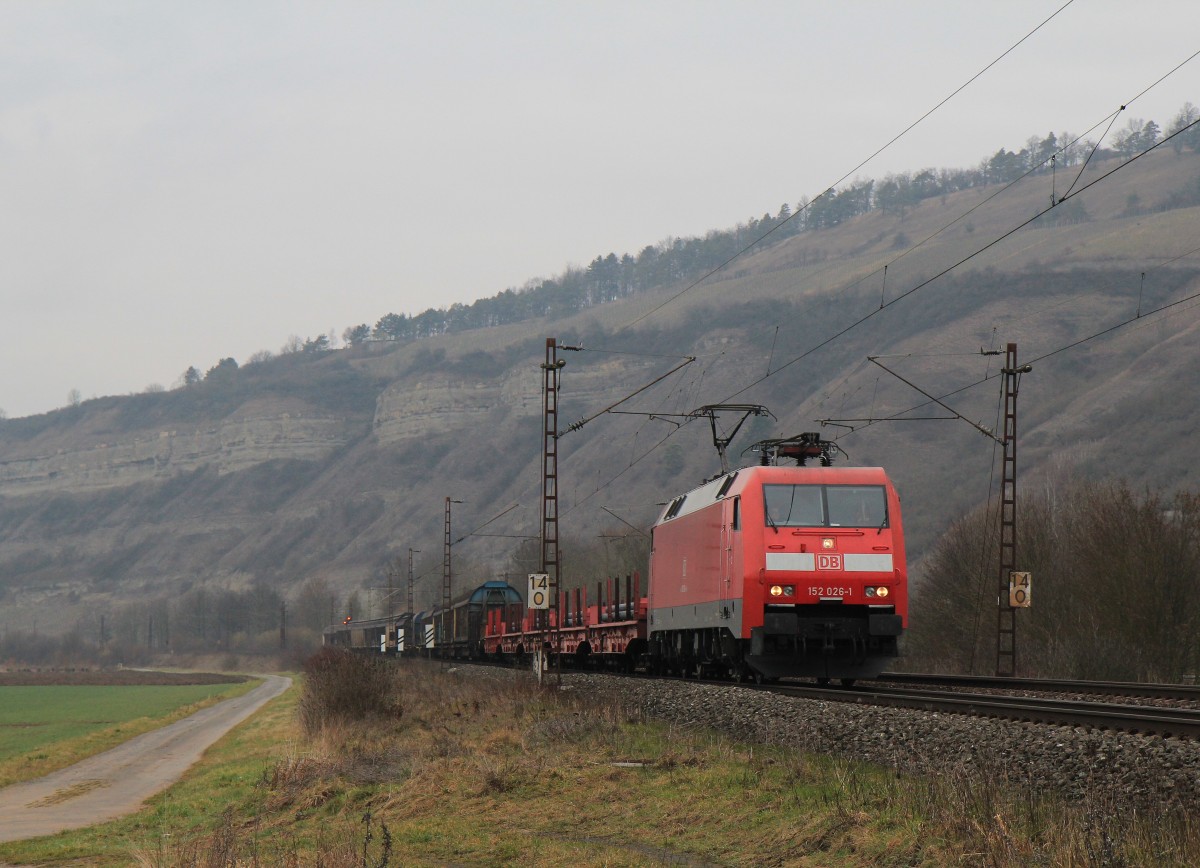 152 026-1 am 20. Februar 2014 in T�ngersheim.