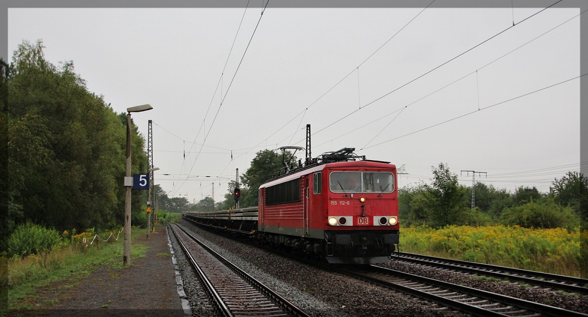155 112 bei der Durchfahrt von Leipzig - Thekla am 19.08.2015