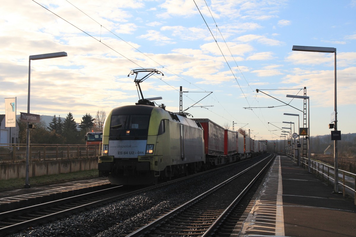 182 511 durchf�hrt am 22. Februar 2014 den Bahnhof von Th�ngersheim.