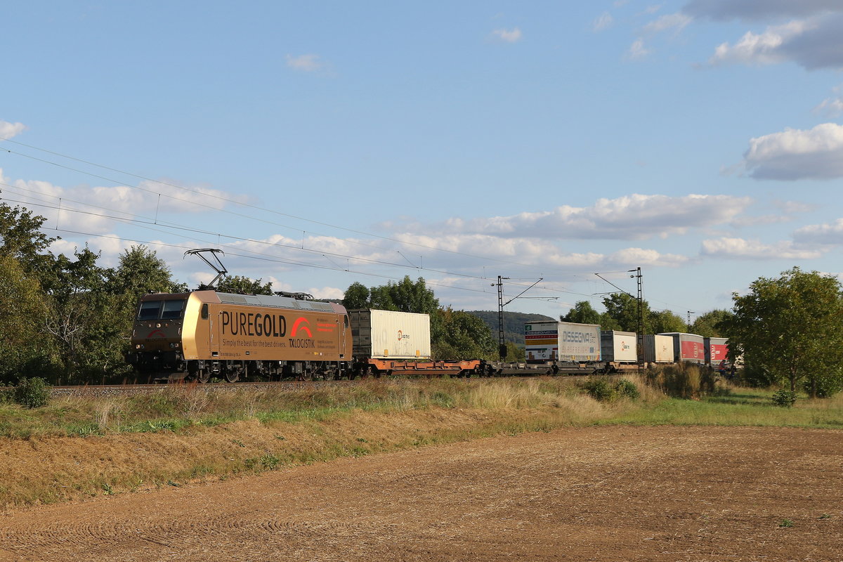 185 538 aus W�rzburg kommend am 2. September 2019 bei Th�ngersheim im Maintal.