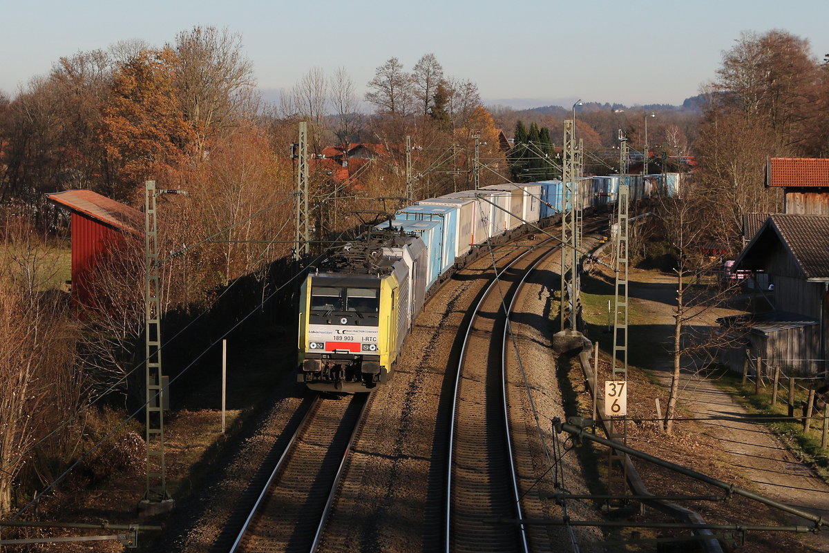 189 903 & 185 662 mussten in �bersee in die �berholung, daher gelang am 24. November 2020 ein zweites Foto dieses Zuges.