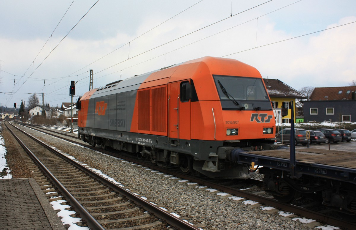 2016 907 bei einem Zwischenhalt am 15. M�rz 2013 in Prien am Chiemsee.
