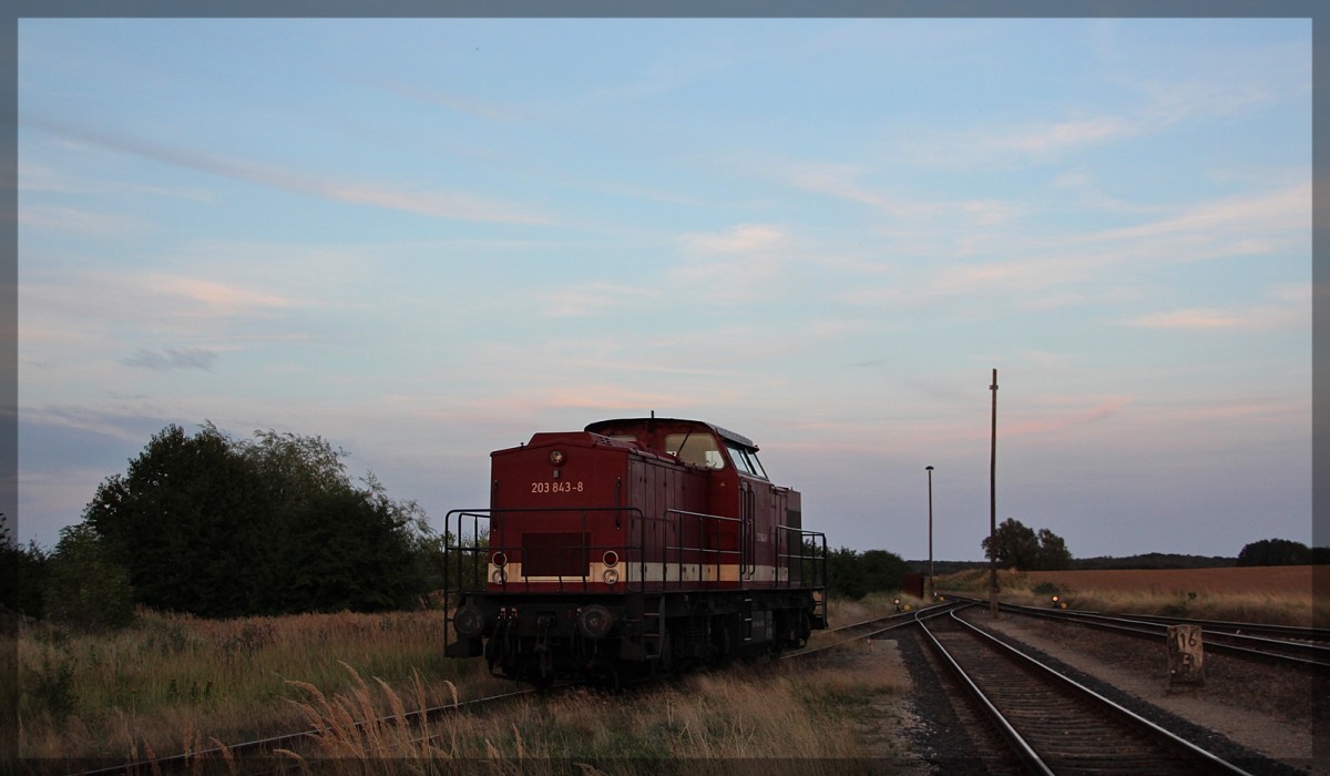 203 843 der ELL abgestellt in Möllenhagen am 26.08.2015