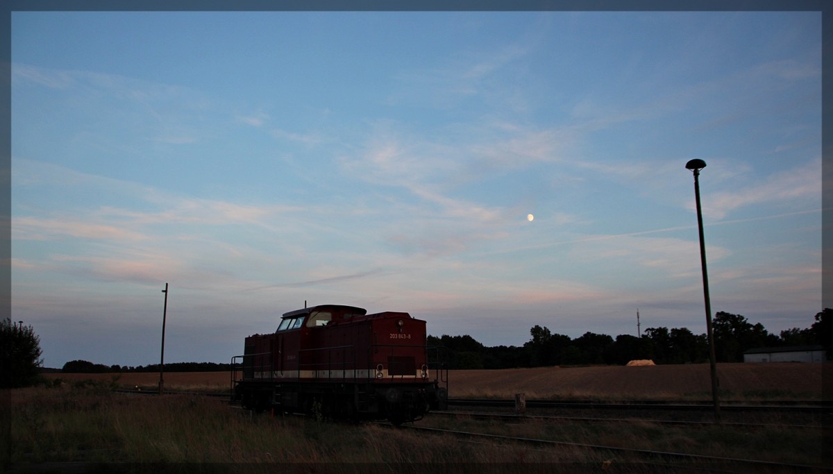 203 843 der ELL abgestellt in Möllenhagen am 26.08.2015