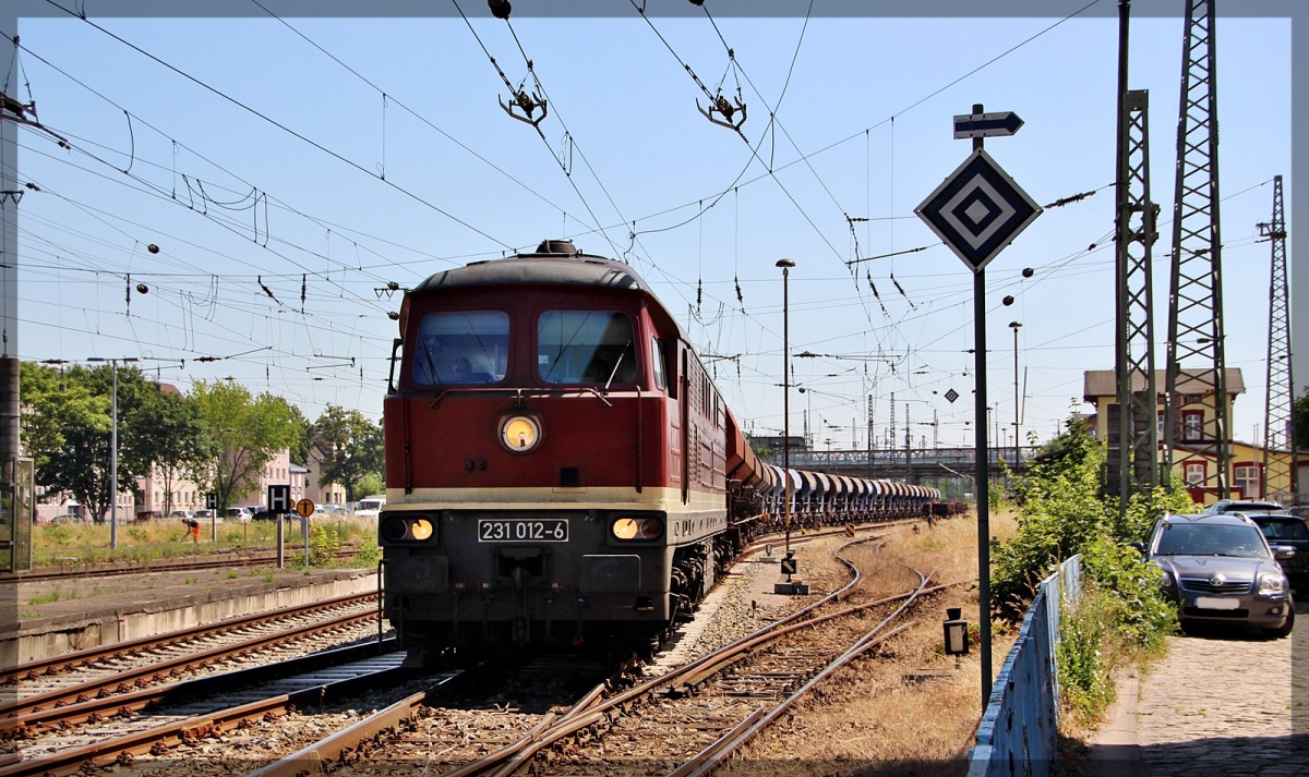 231 012 der WFL bei Rangierarbeiten in Neubrandenburg am 07.07.2015