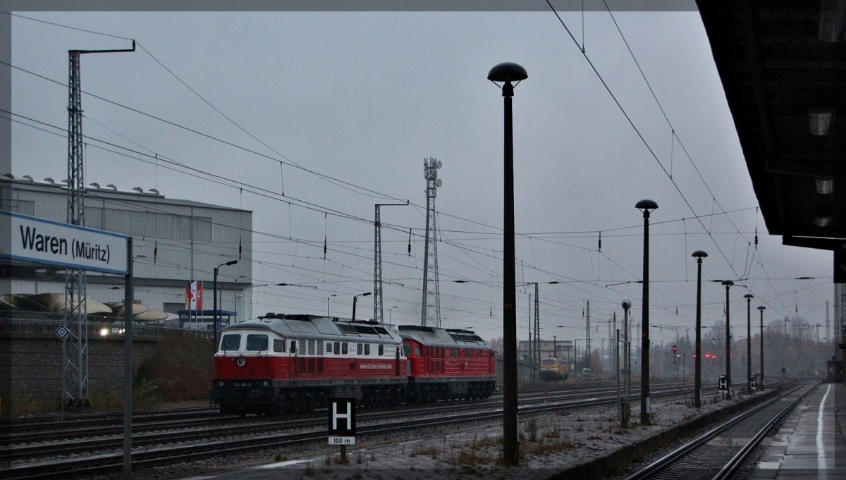 232 401 und 232 201 in Waren an der Müritz am 10.11.2015