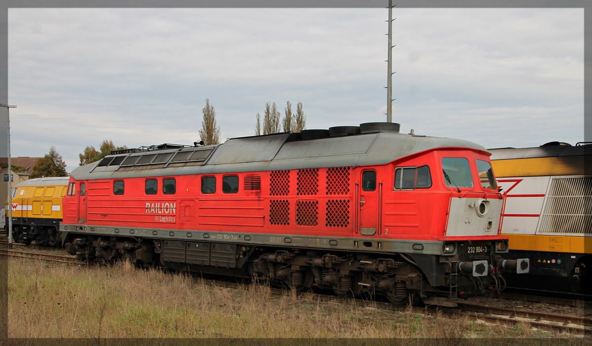 232 904 in Waren an der Müritz abgestellt am 08.10.2014