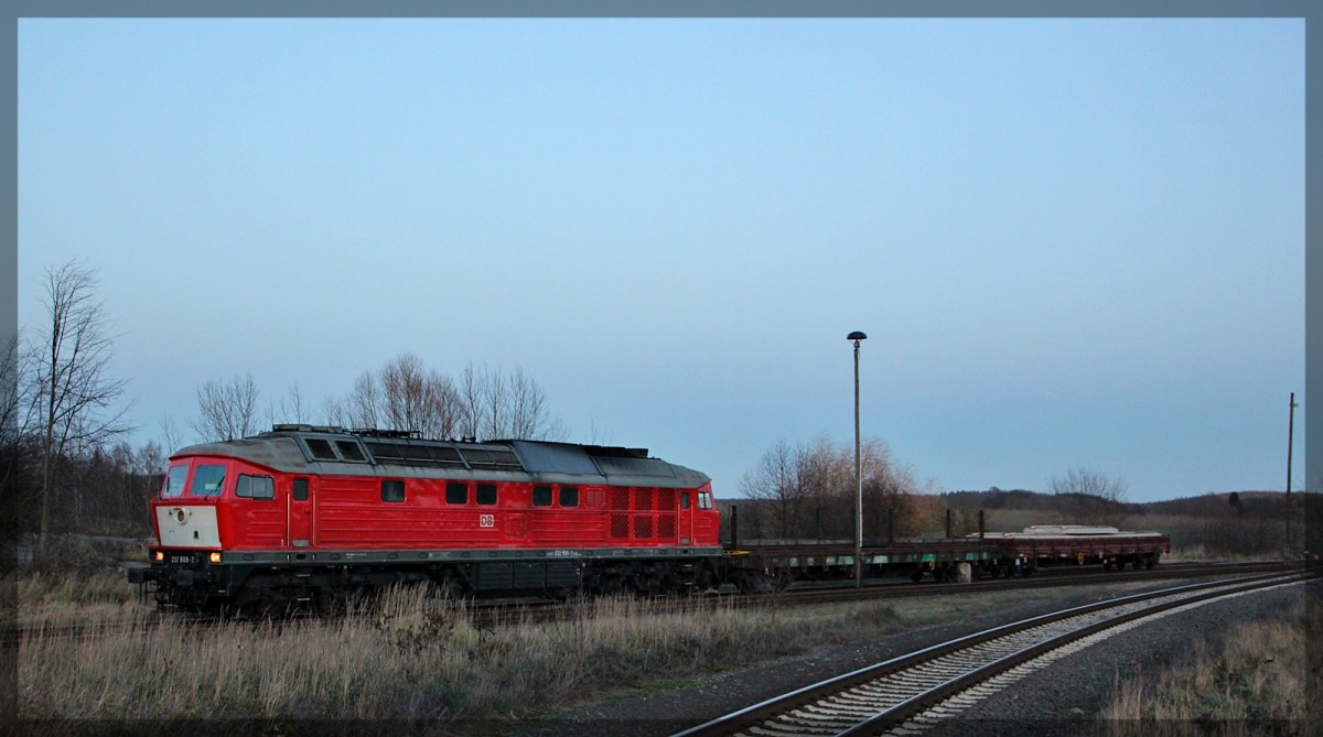 232 909 bei Rangierarbeiten in Möllenhagen am 01.12.2015