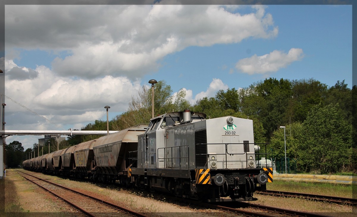 293 513  293.02  der ITL in Neubrandenburg in der Industrie- und Anschlussbahn abgestellt am 17.05.2015