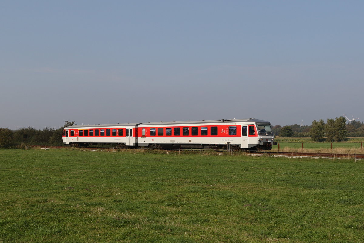 628 503  Morsum  aus Sylt kommend am 28. August 2019 kurz vor Risum-Lindholm.