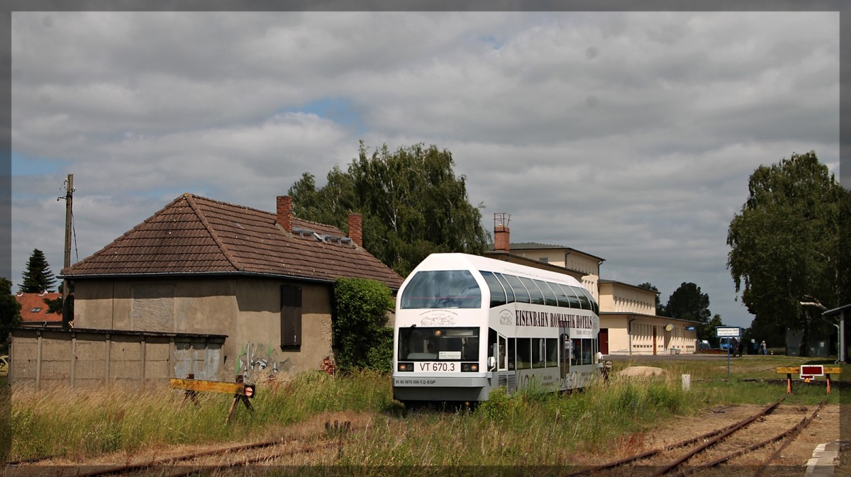 670 006 der EGP am 20.06.2014 in Pritzwalk abgestellt