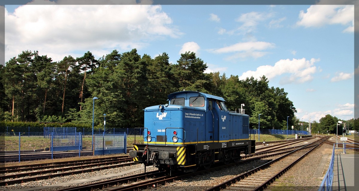 Am 23.08.2014 in Basdorf erwischt, die 346 001 der L&W.