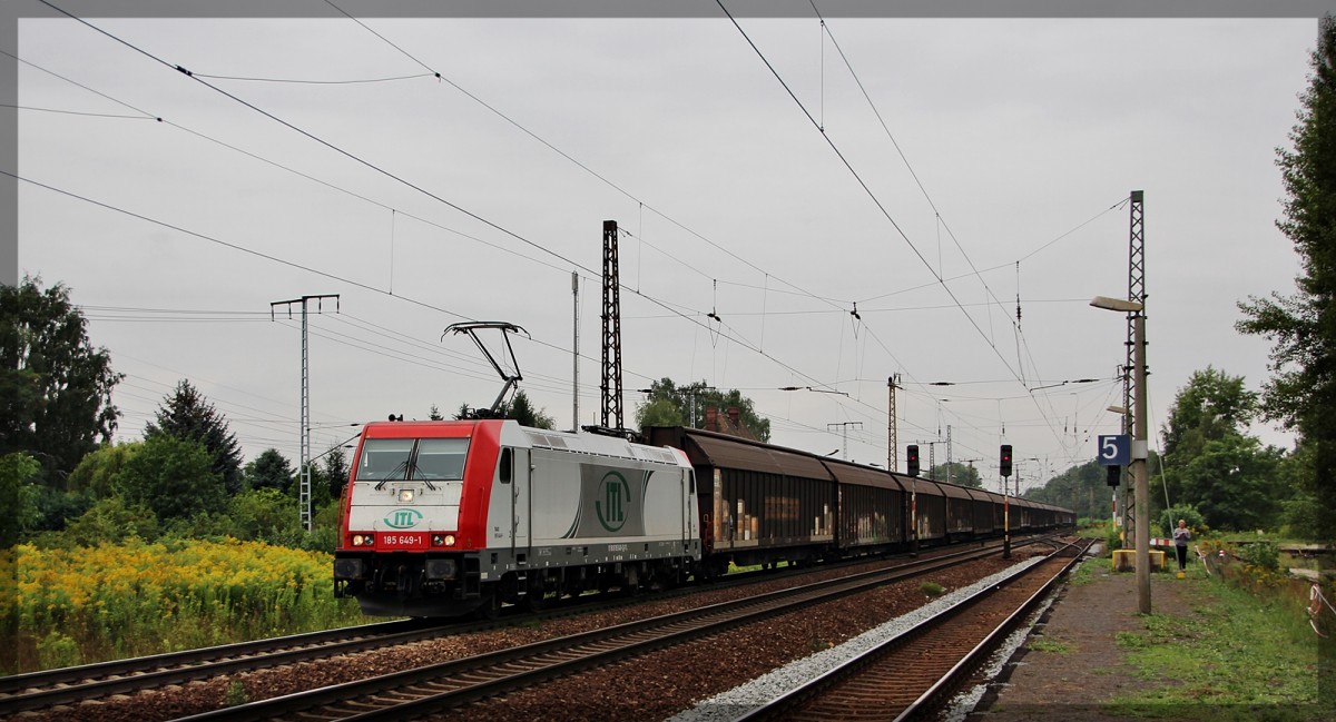ITL/Captrain 185 649 bei der Durchfahrt in Leipzig-Thekla am 19.08.2015