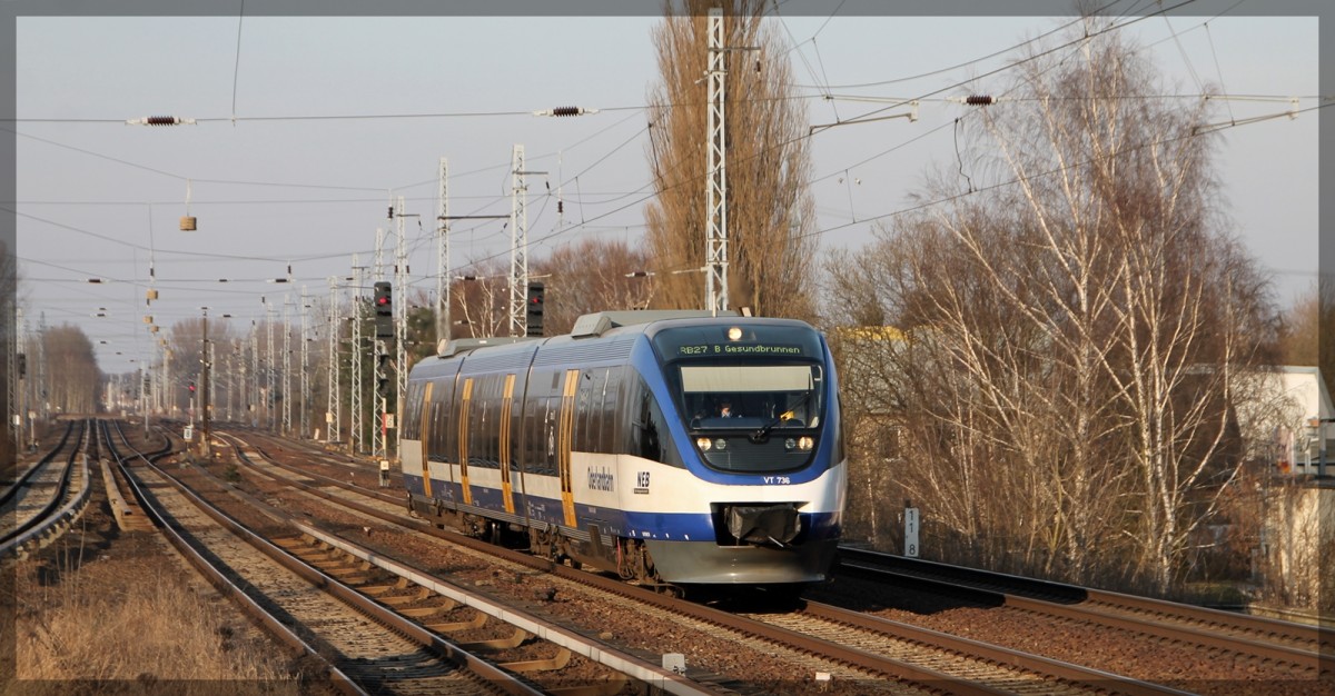 NEB VT 736 in Berlin-Karow am 19.3.2015.