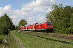 245 014 schiebend an einer  RB 40  in Richtung M�nchen. Aufgenommen am 29. April 2025 in Thann/Matzbach.