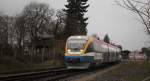643 362 der ODEG/PEG bei Ausfahrt in Parchim am 11.12.2014