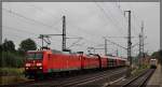 145 076 und 145 057 in Hagenow Land am 19.09.2015 in Richtung Berlin fahrend
