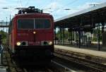 Die 155 127 beim Umsetzen in Neubrandenburg am 13.6.2011