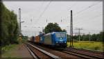 ITL/Captrain 185 504 bei der Durchfahrt in Leipzig-Thekla am 19.08.2015