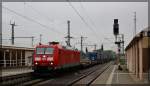 185 011 von Hamburg kommend Richtung Rostock am 19.09.2015 in Hagenow Land