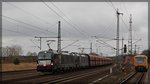 193 616 mit 193 614 bei der Durchfahrt von Hagenow-Land in Richtung Berlin am 20.03.2016