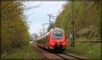 442 347 bei Einfahrt in Neubrandenburg aus Neustrelitz kommend am 02.05.2015